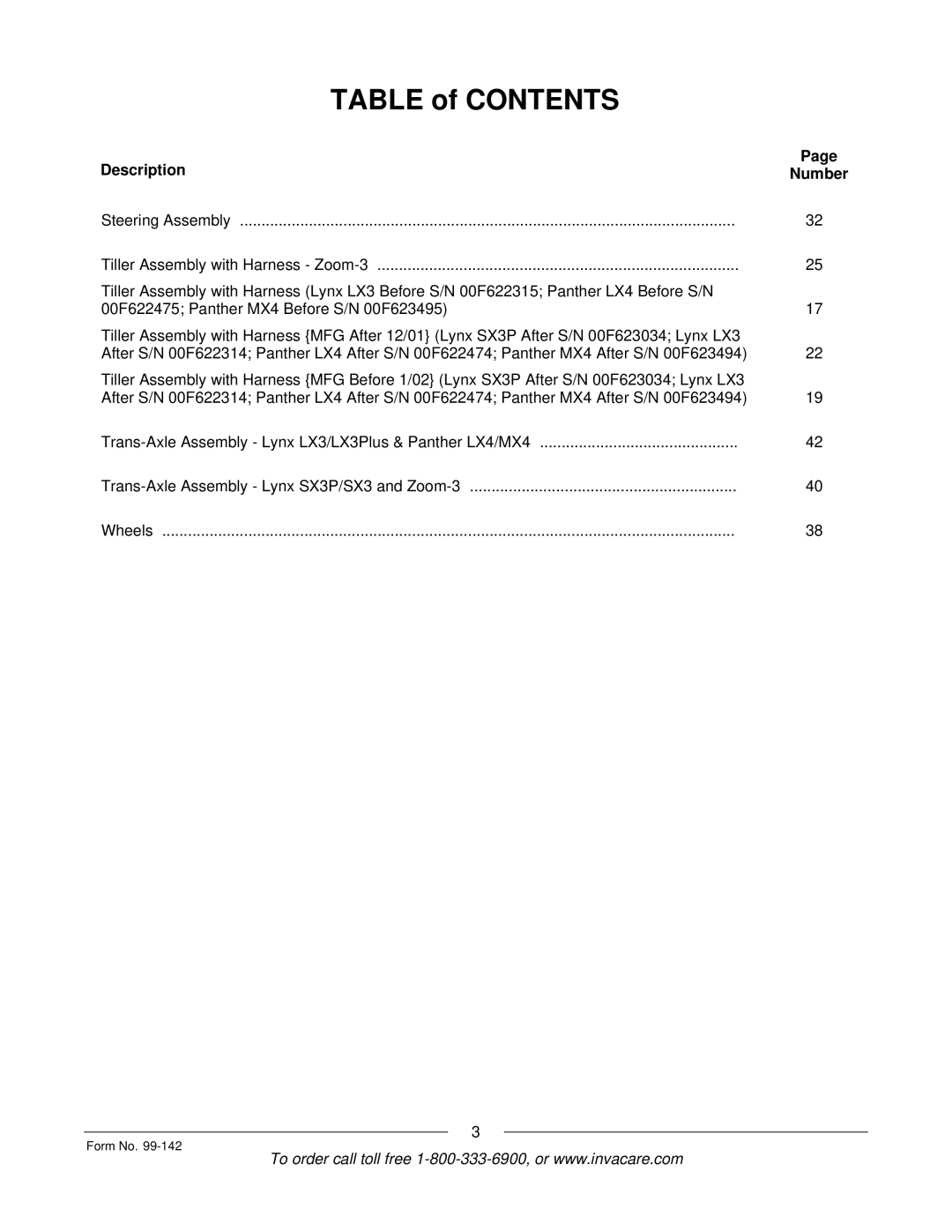 Invacare SX3P manual Wheels 