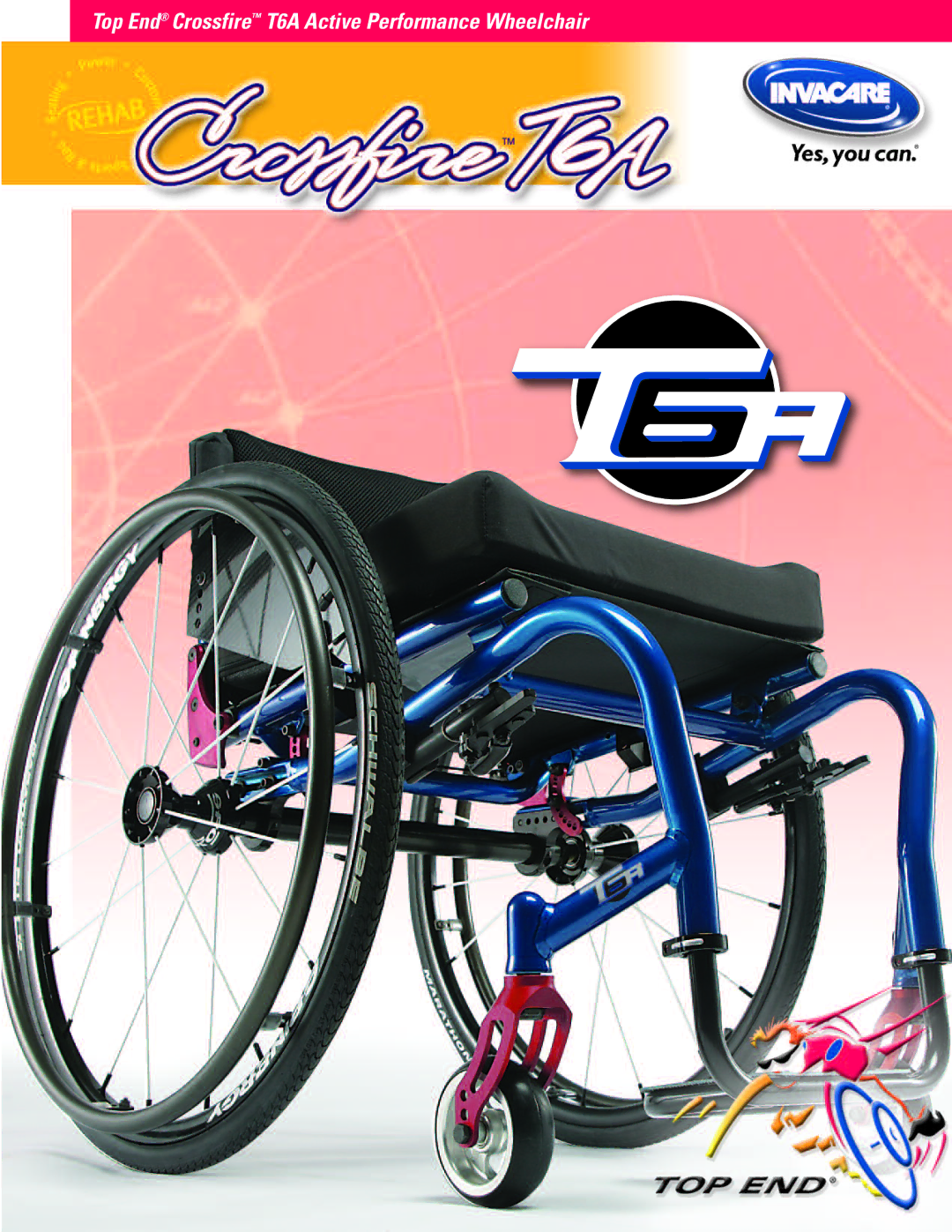 Invacare manual Top End Crossfire T6A Active Performance Wheelchair 