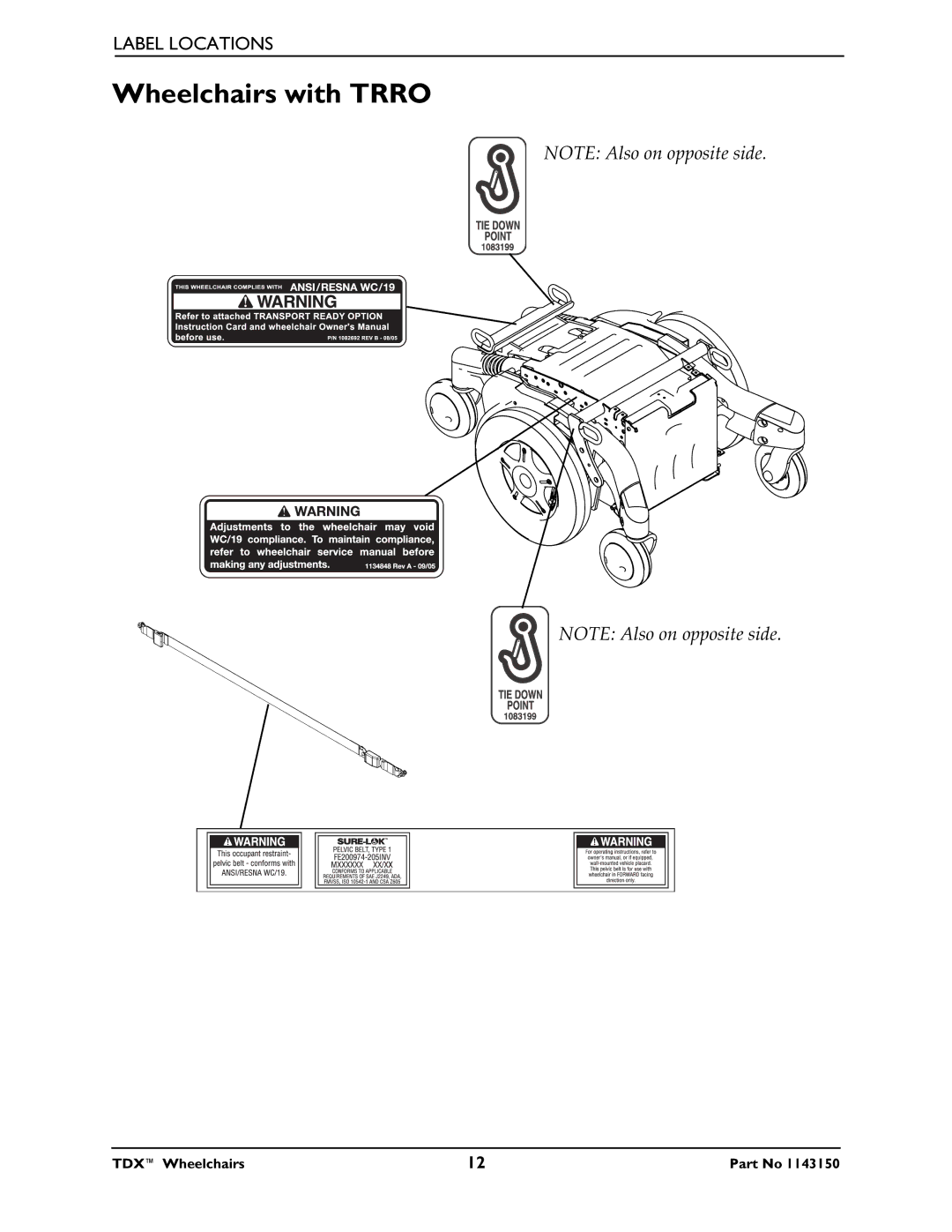 Invacare TDX 3 SE, TDX 5, TDX 4 manual Wheelchairs with Trro 