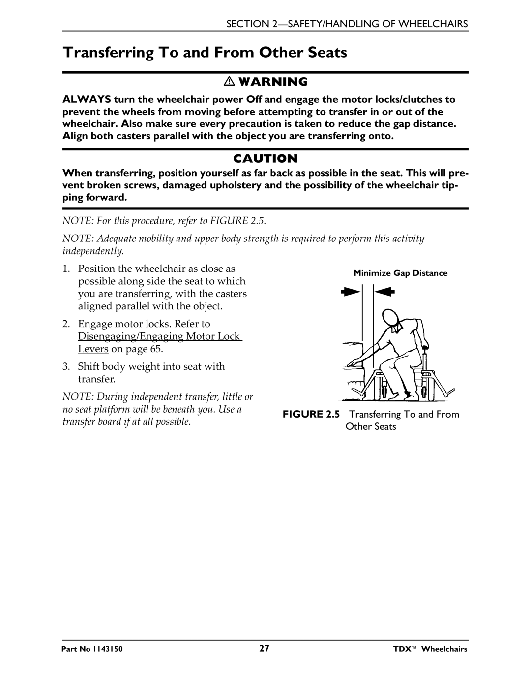 Invacare TDX 3 SE, TDX 5, TDX 4 manual Transferring To and From Other Seats 