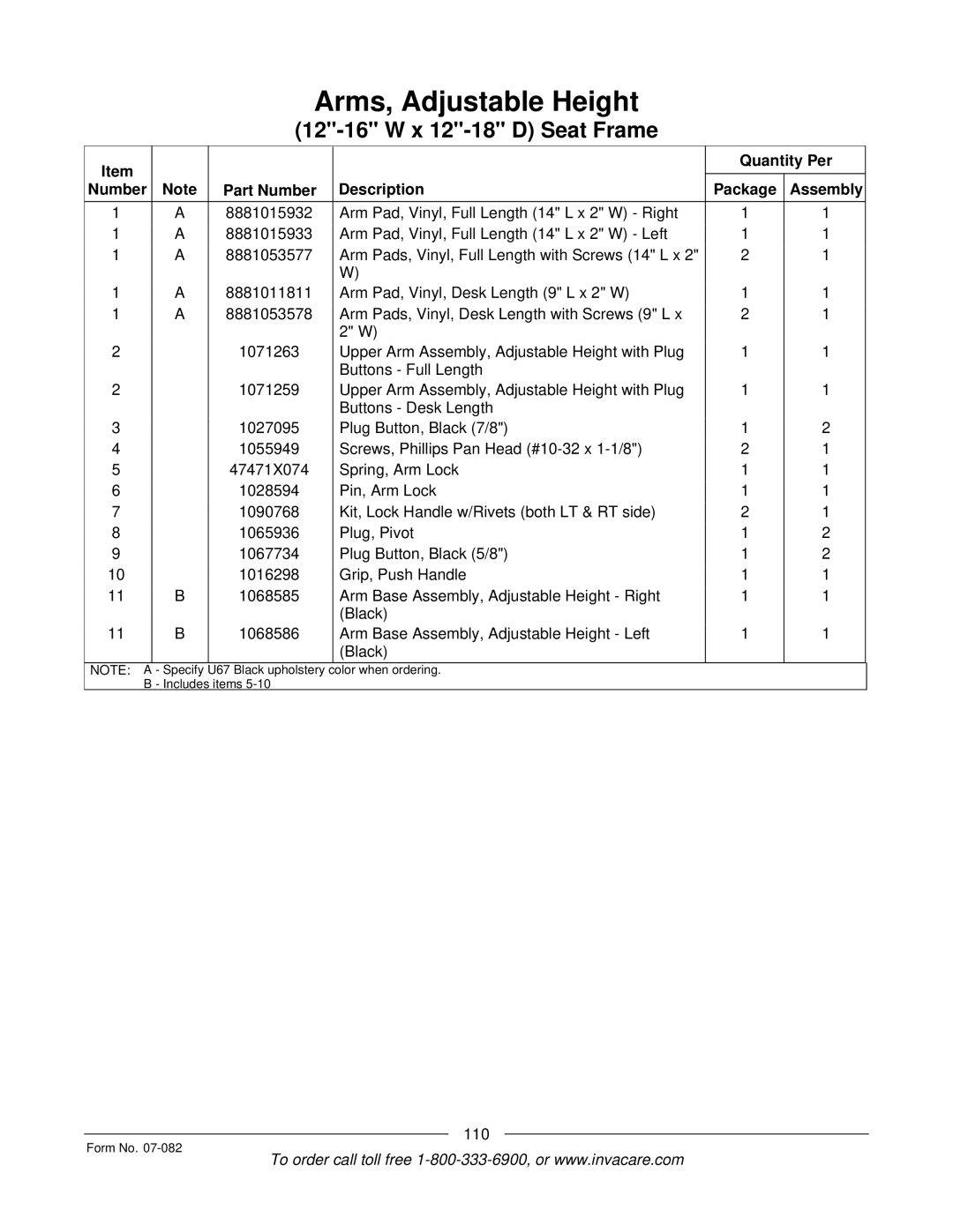 Invacare TDX SC manual 110 