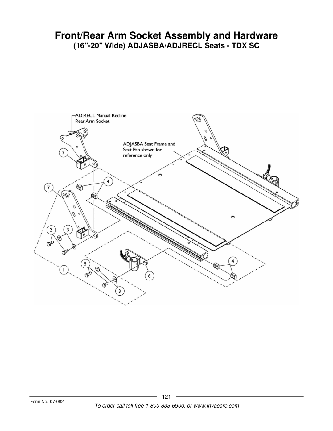 Invacare manual Wide ADJASBA/ADJRECL Seats TDX SC 