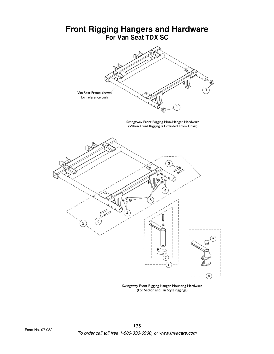 Invacare manual For Van Seat TDX SC 