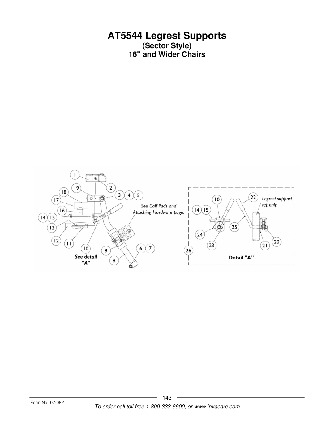 Invacare TDX SC manual AT5544 Legrest Supports 