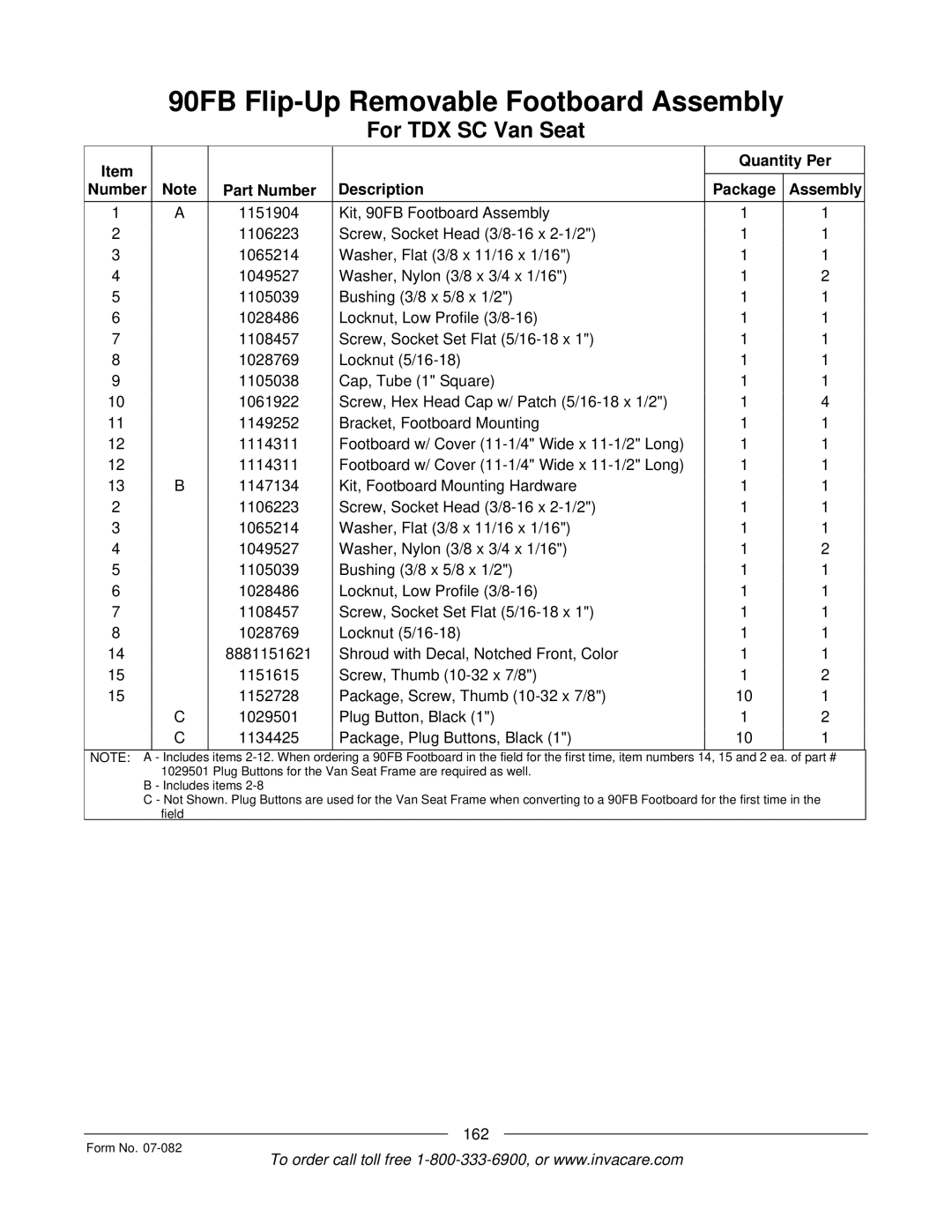 Invacare TDX SC manual 162 