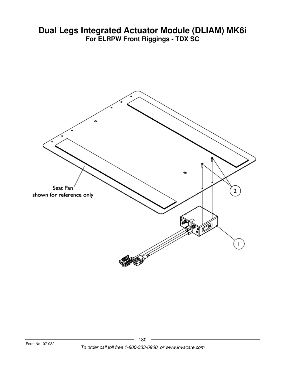 Invacare TDX SC manual Dual Legs Integrated Actuator Module Dliam MK6i 