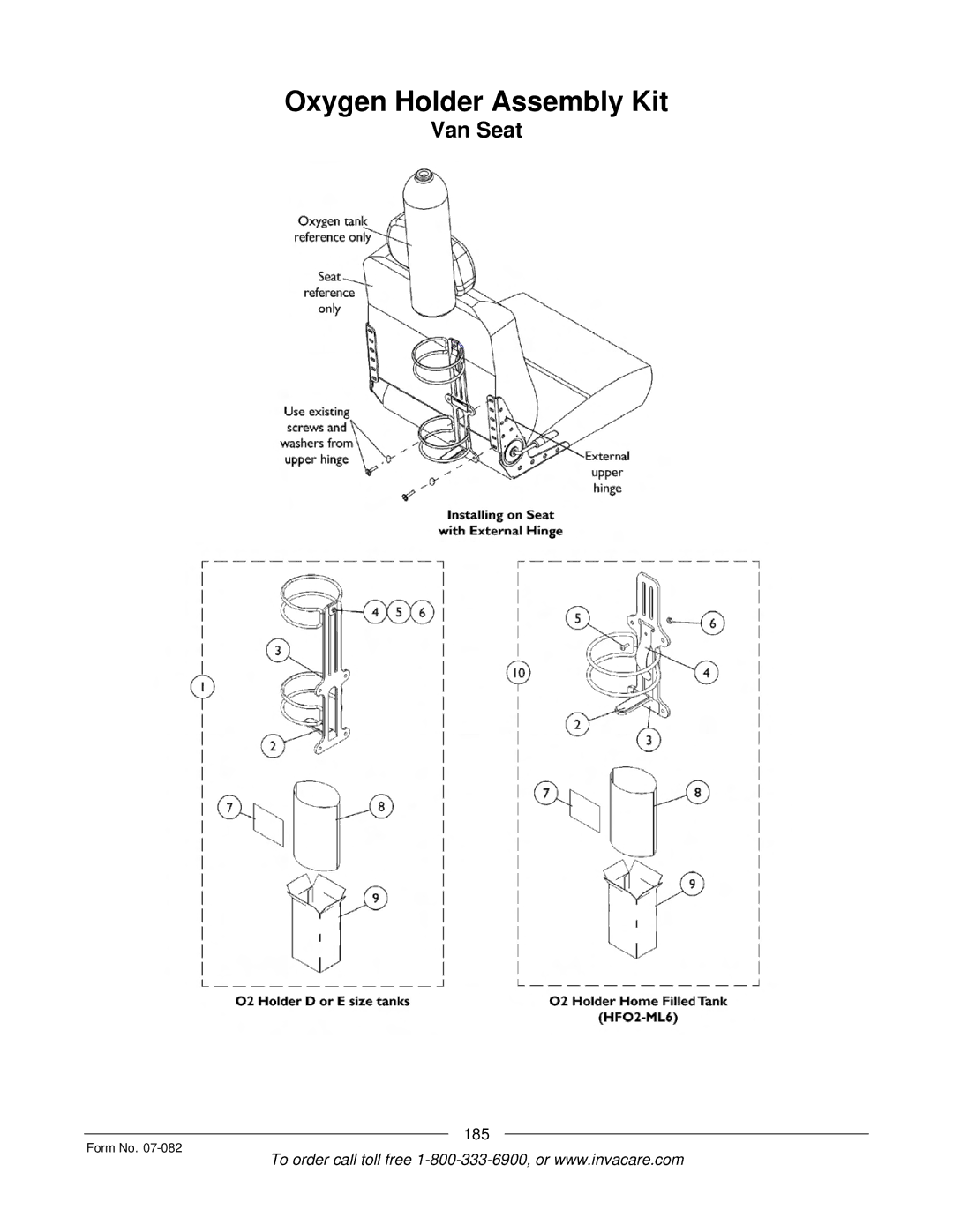 Invacare TDX SC manual Van Seat 