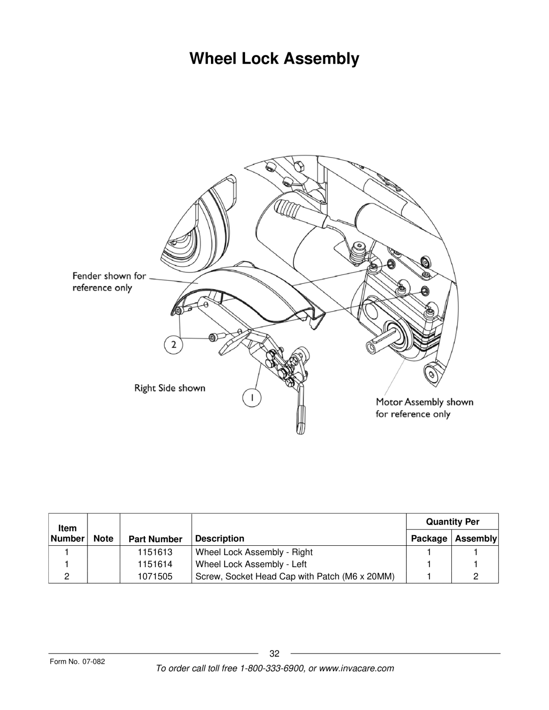 Invacare TDX SC manual Wheel Lock Assembly 