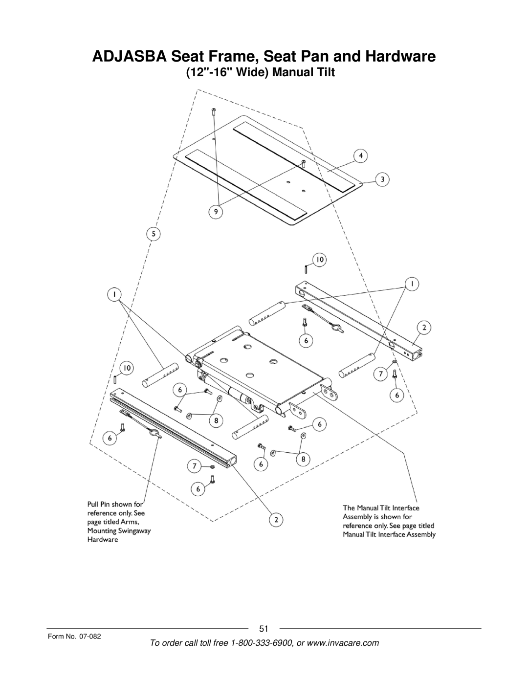 Invacare TDX SC manual Wide Manual Tilt 