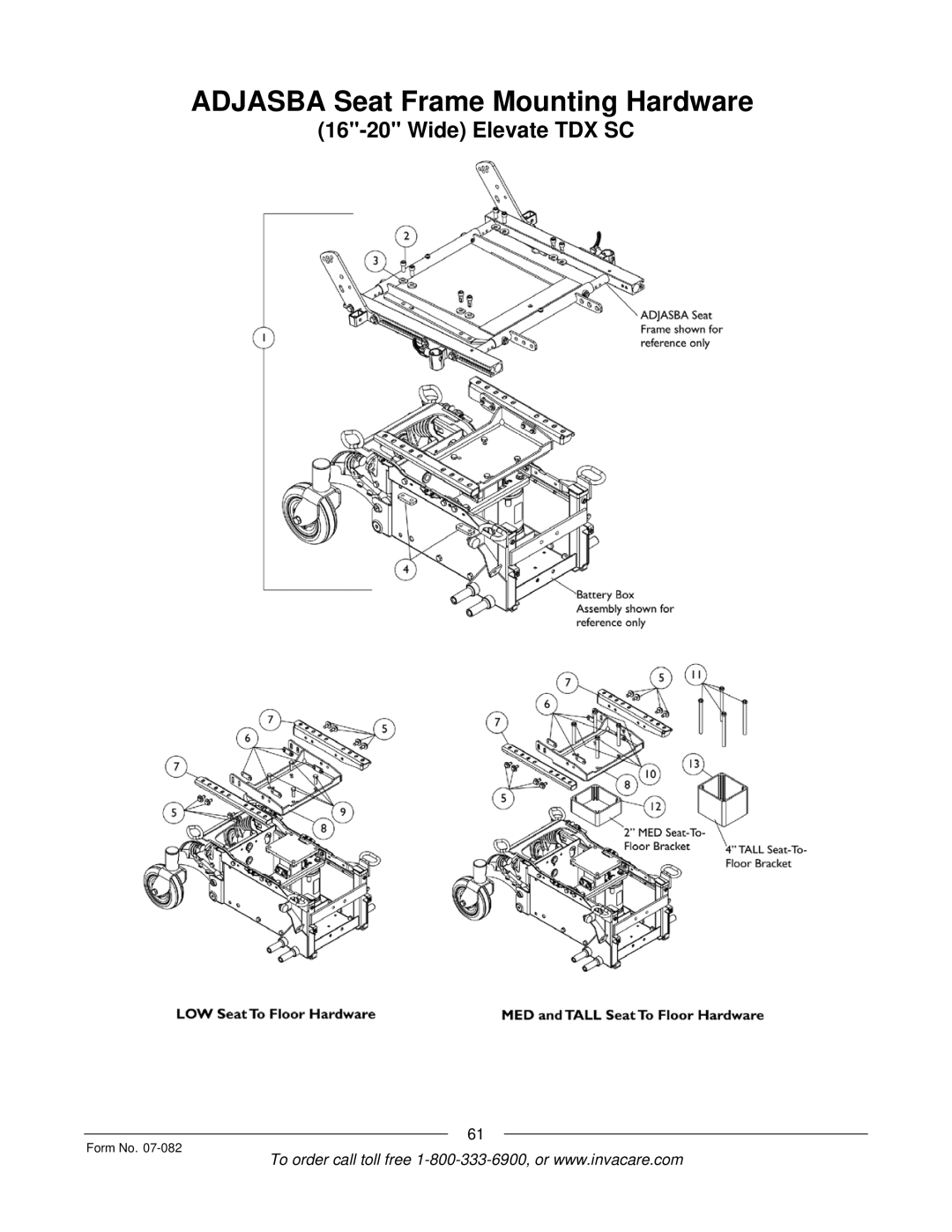 Invacare manual Wide Elevate TDX SC 