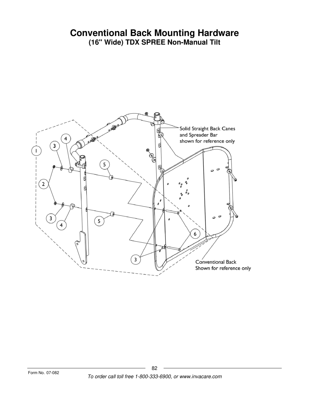 Invacare TDX SC manual Wide TDX Spree Non-Manual Tilt 