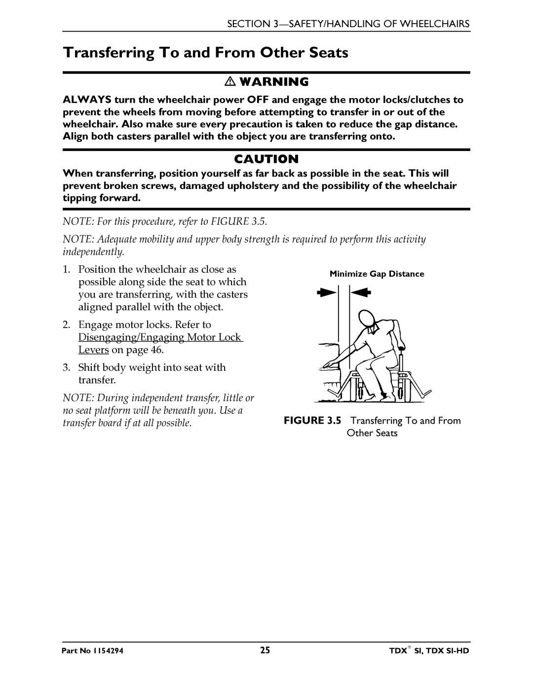 Invacare TDX SI manual Transferring To and From Other Seats 