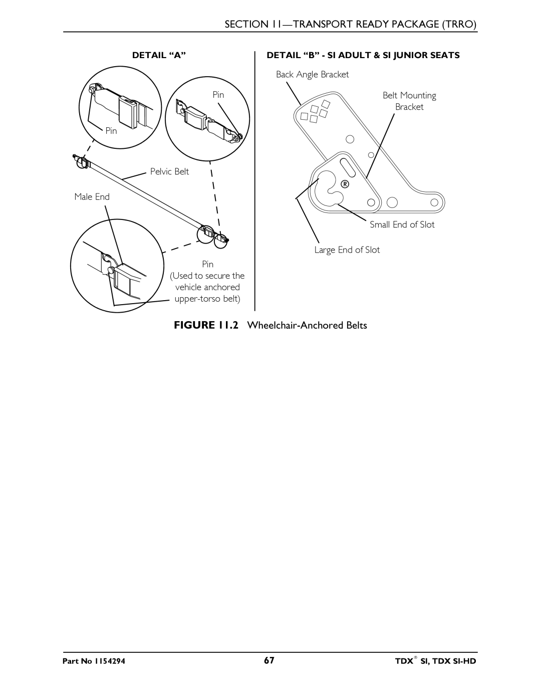 Invacare TDX SI manual Wheelchair-Anchored Belts 