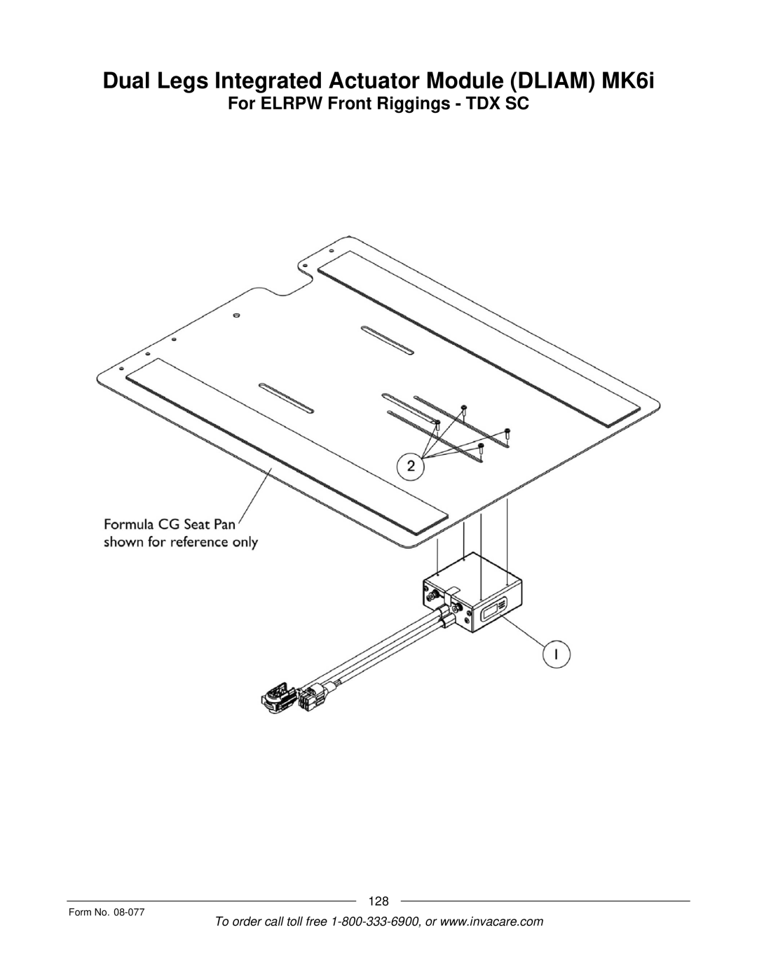 Invacare TDX SPREE manual Dual Legs Integrated Actuator Module Dliam MK6i 