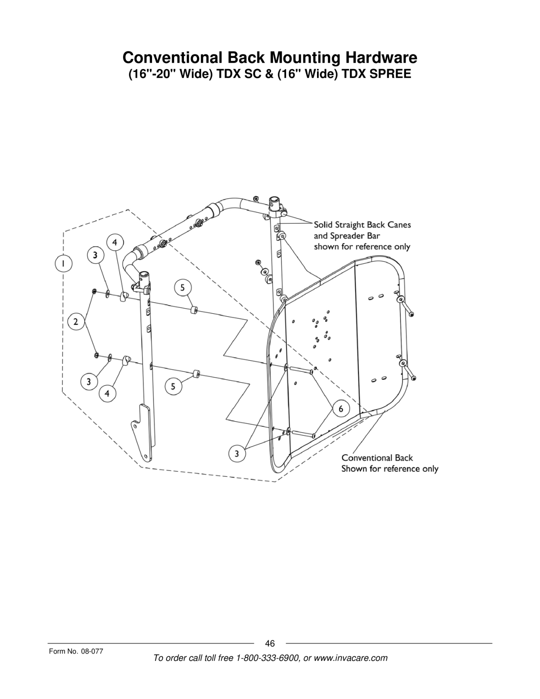 Invacare TDX SPREE manual Wide TDX SC & 16 Wide TDX Spree 