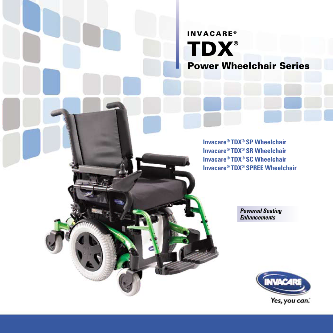 Invacare TDX SPREE, TDX SR, TDX SC manual Tdx 