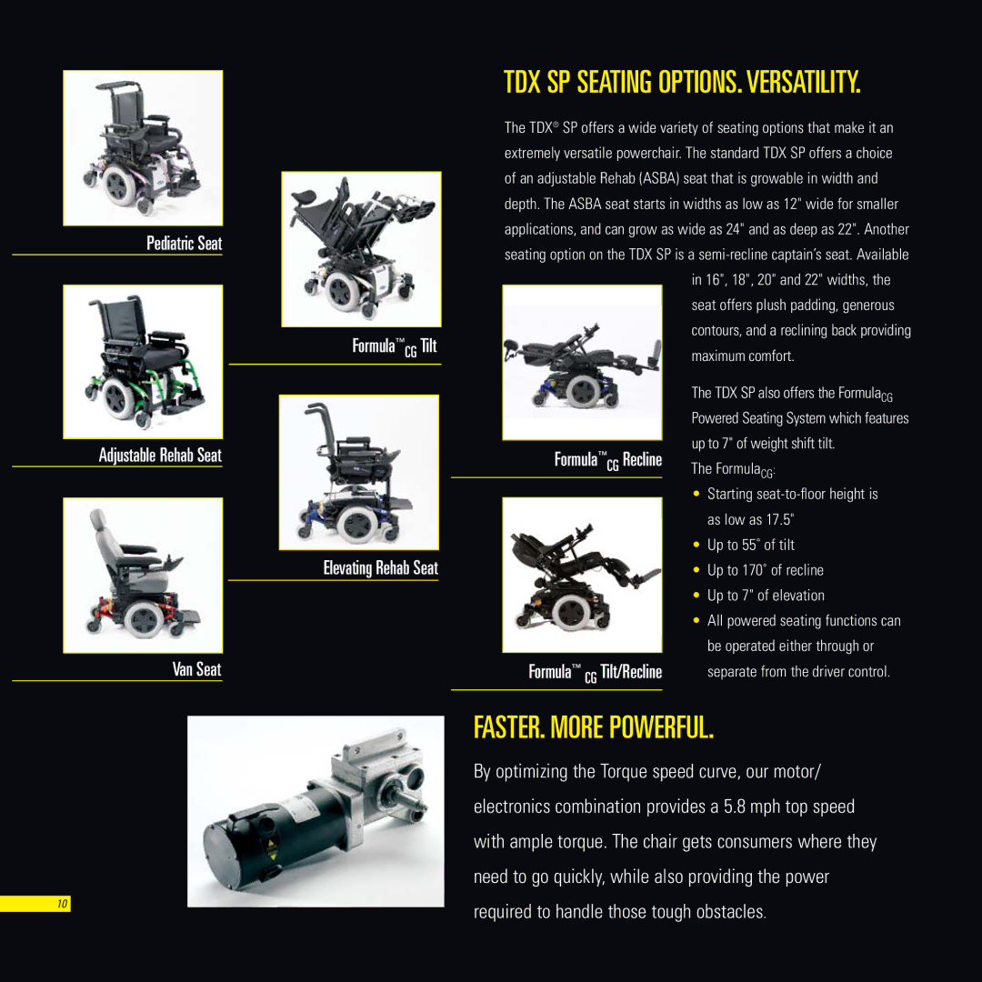 Invacare TDXSP FASTER. More Powerful, Pediatric Seat FormulaCG Tilt, Adjustable Rehab Seat Van Seat Elevating Rehab Seat 