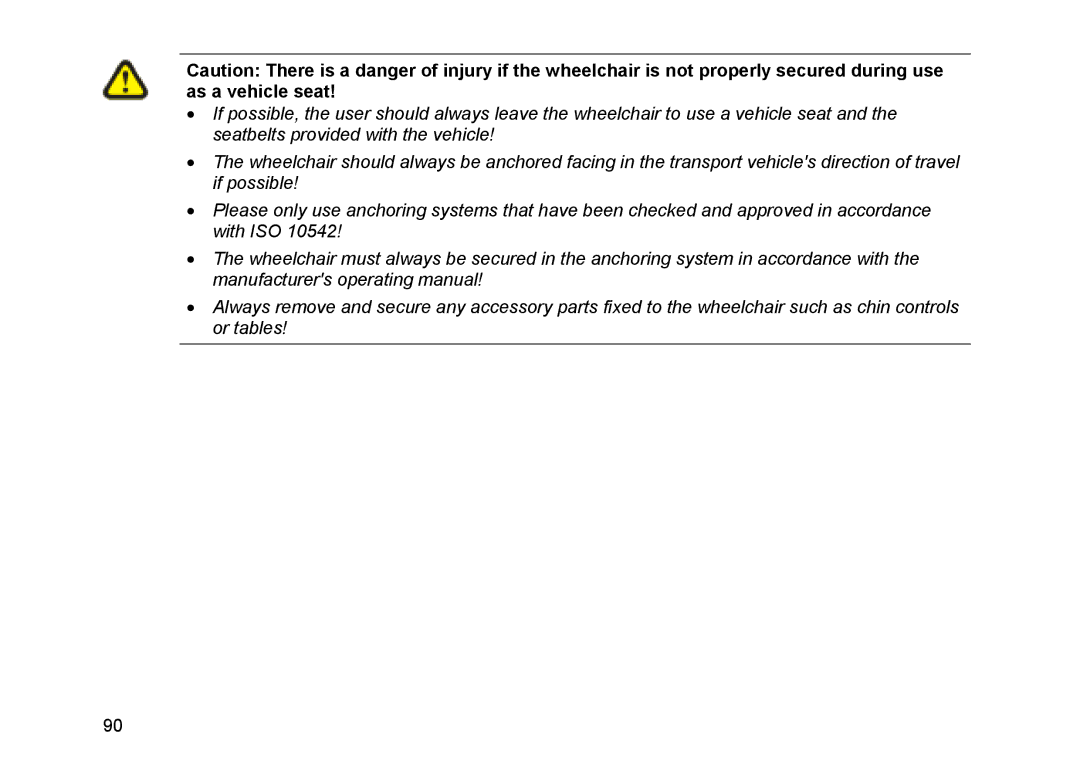 Invacare Topan user manual 