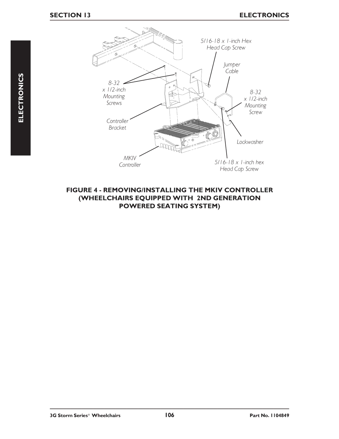 Invacare Ranger X RWD, Torque SP RWD, Arrow RWD service manual Lockwasher 