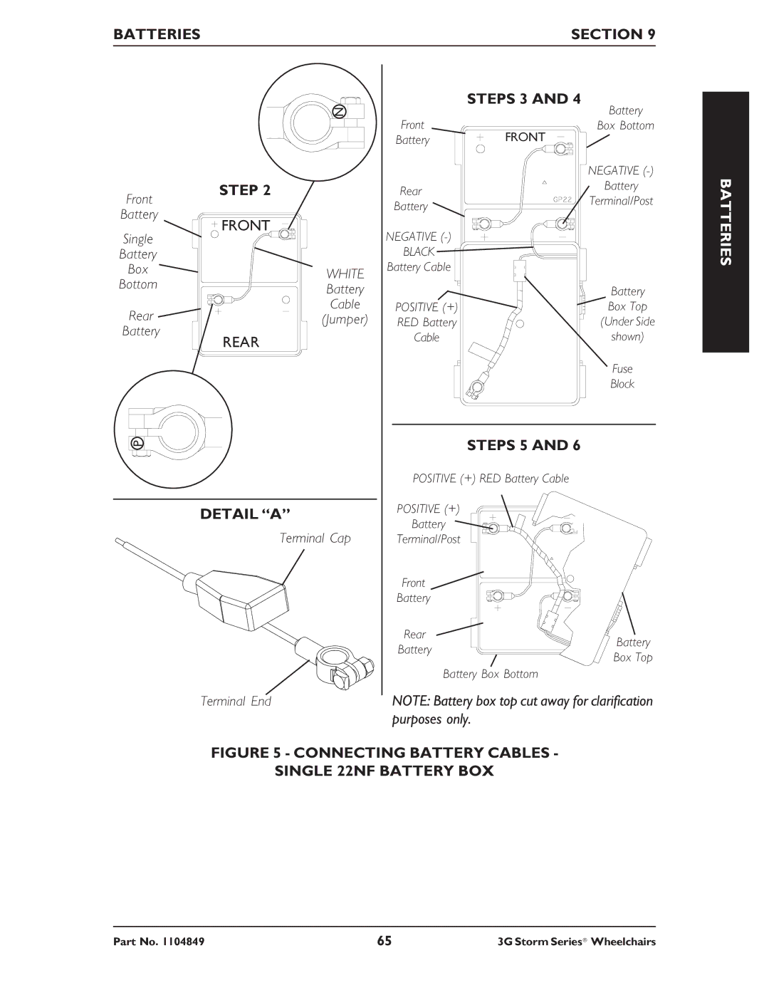 Invacare Arrow RWD, Torque SP RWD, Ranger X RWD service manual Rear Detail a, Steps 3, Steps 5 