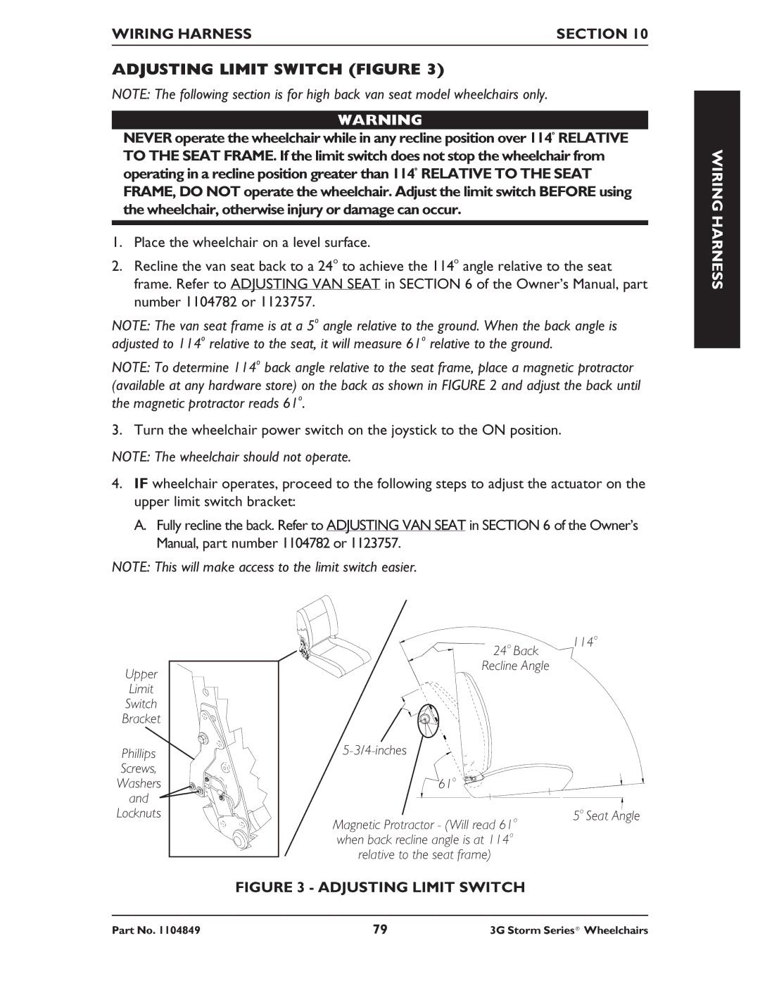 Invacare Ranger X RWD, Torque SP RWD, Arrow RWD service manual Adjusting Limit Switch Figure 