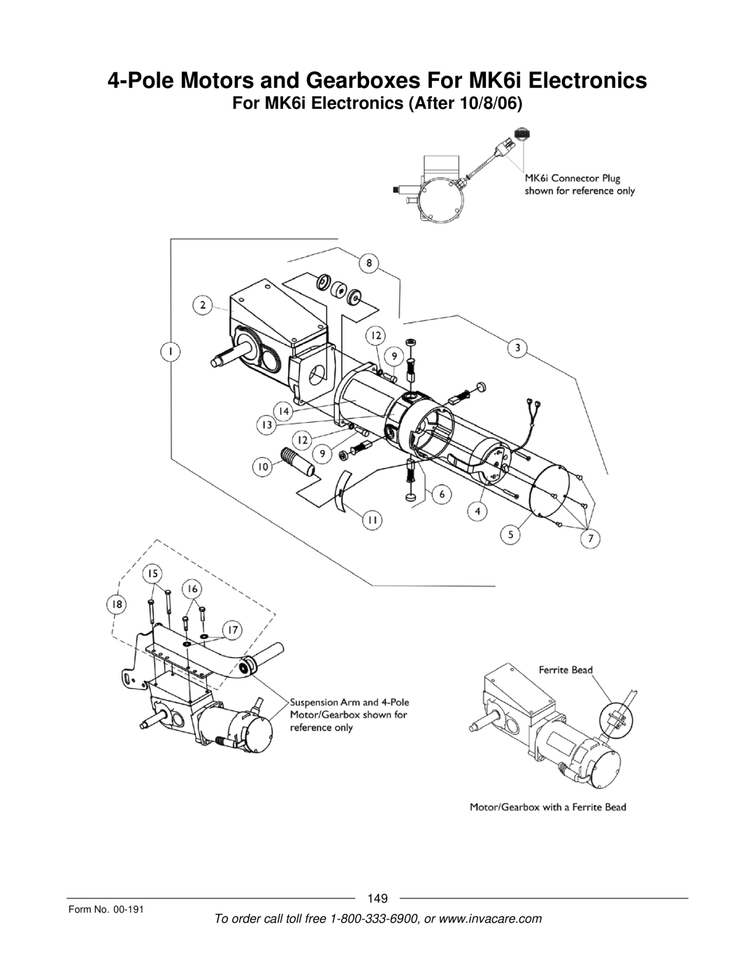 Invacare TorqueTM SE, TorqueTM SP, TorqueTM 3, Ranger XTM, Arrow manual Pole Motors and Gearboxes For MK6i Electronics 