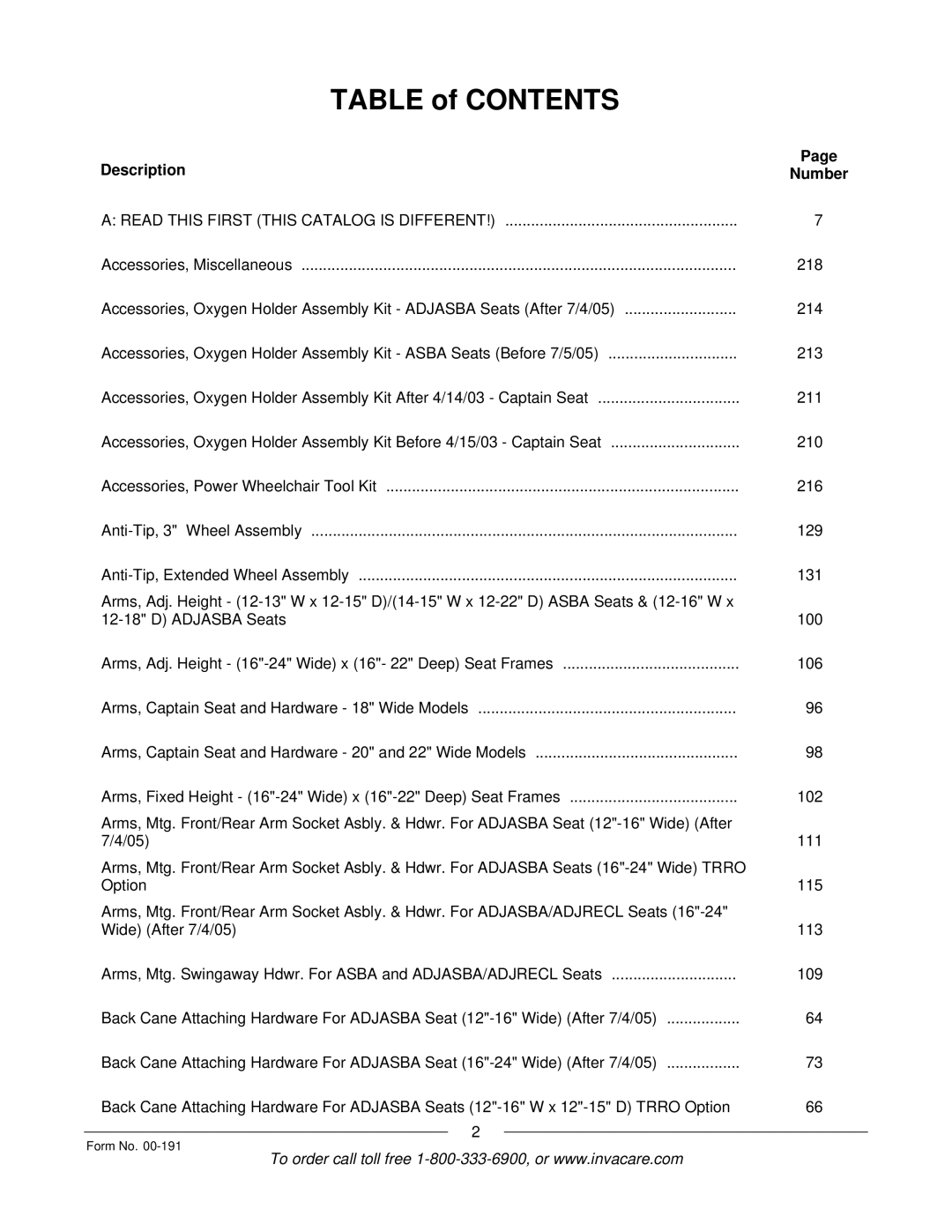 Invacare Ranger XTM, TorqueTM SE, TorqueTM SP, TorqueTM 3, Arrow manual Table of Contents 