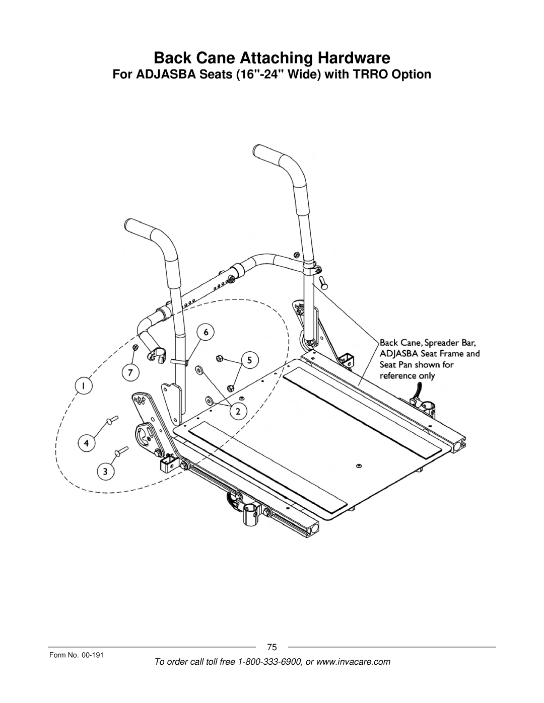 Invacare TorqueTM SP, TorqueTM SE, TorqueTM 3, Ranger XTM, Arrow manual For Adjasba Seats 16-24 Wide with Trro Option 