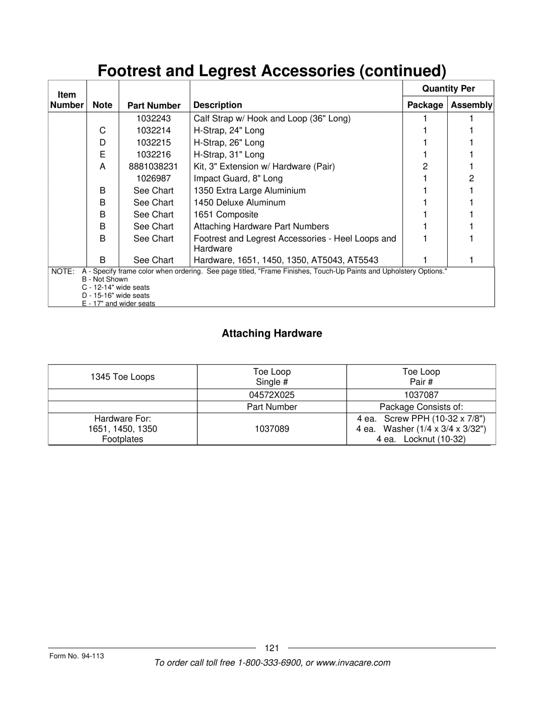 Invacare TorqueTM manual 121 