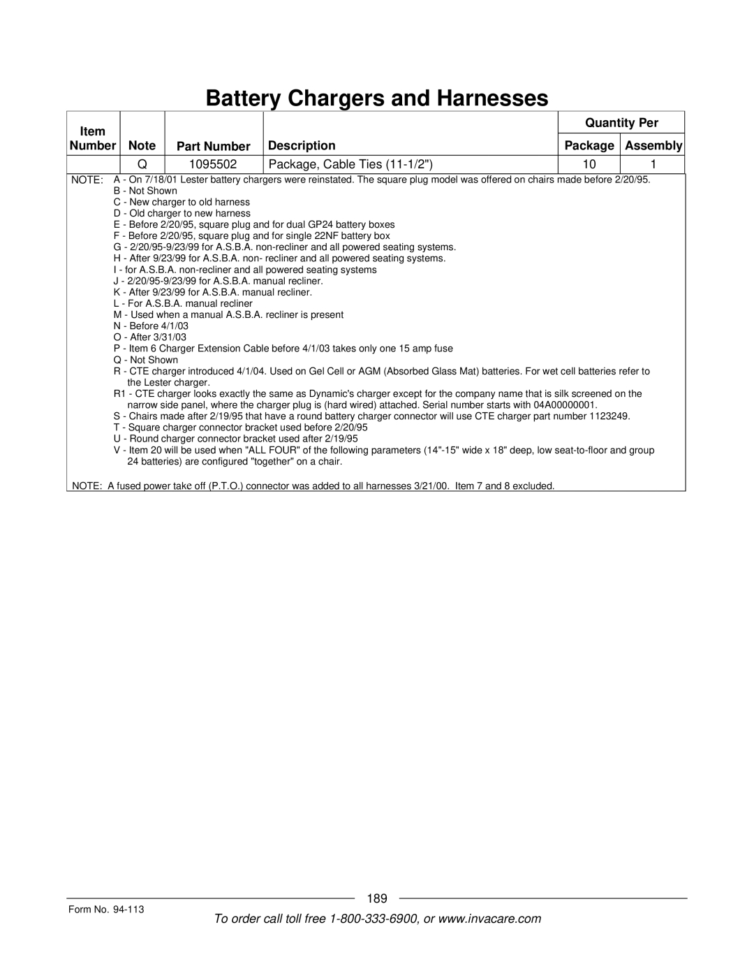 Invacare TorqueTM manual 189 