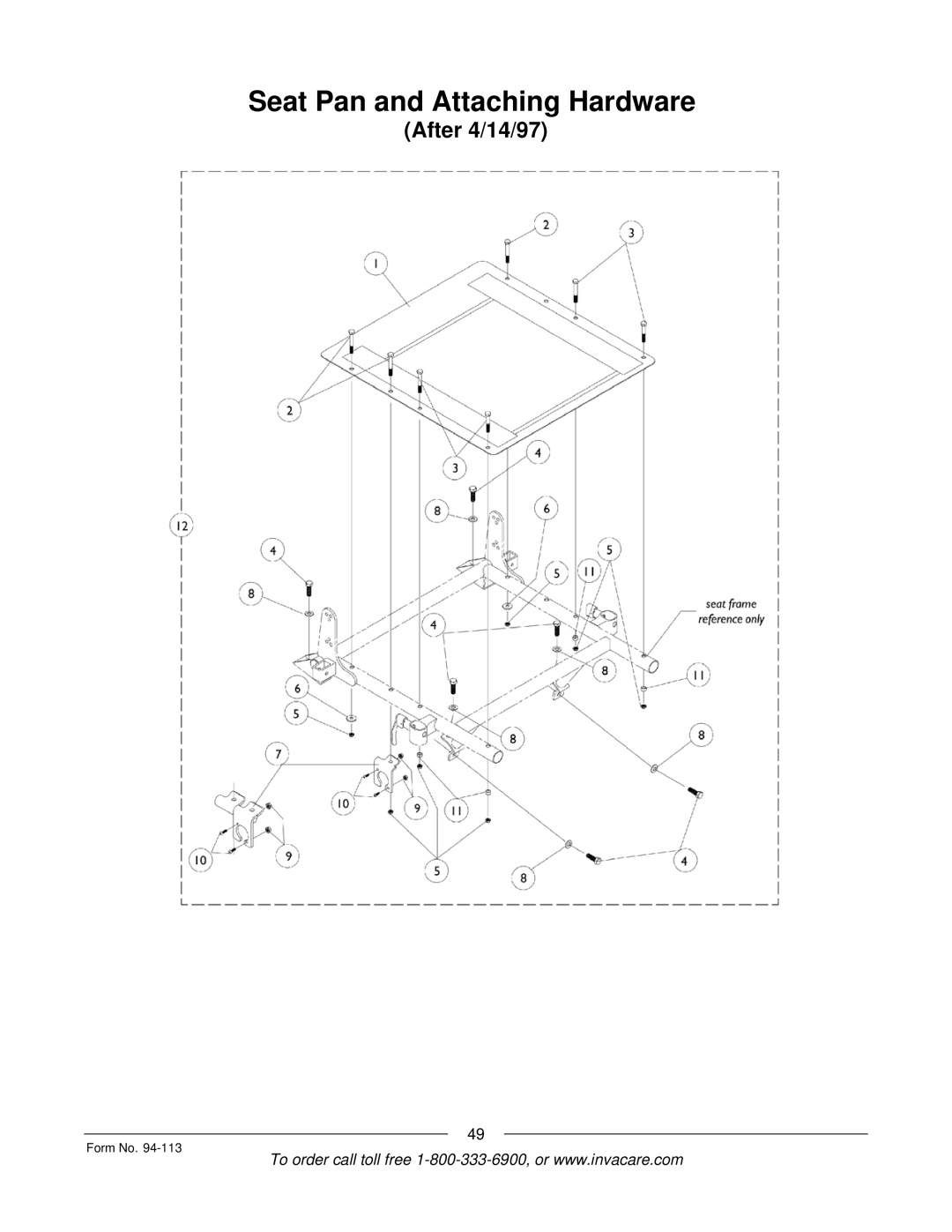 Invacare TorqueTM manual After 4/14/97 