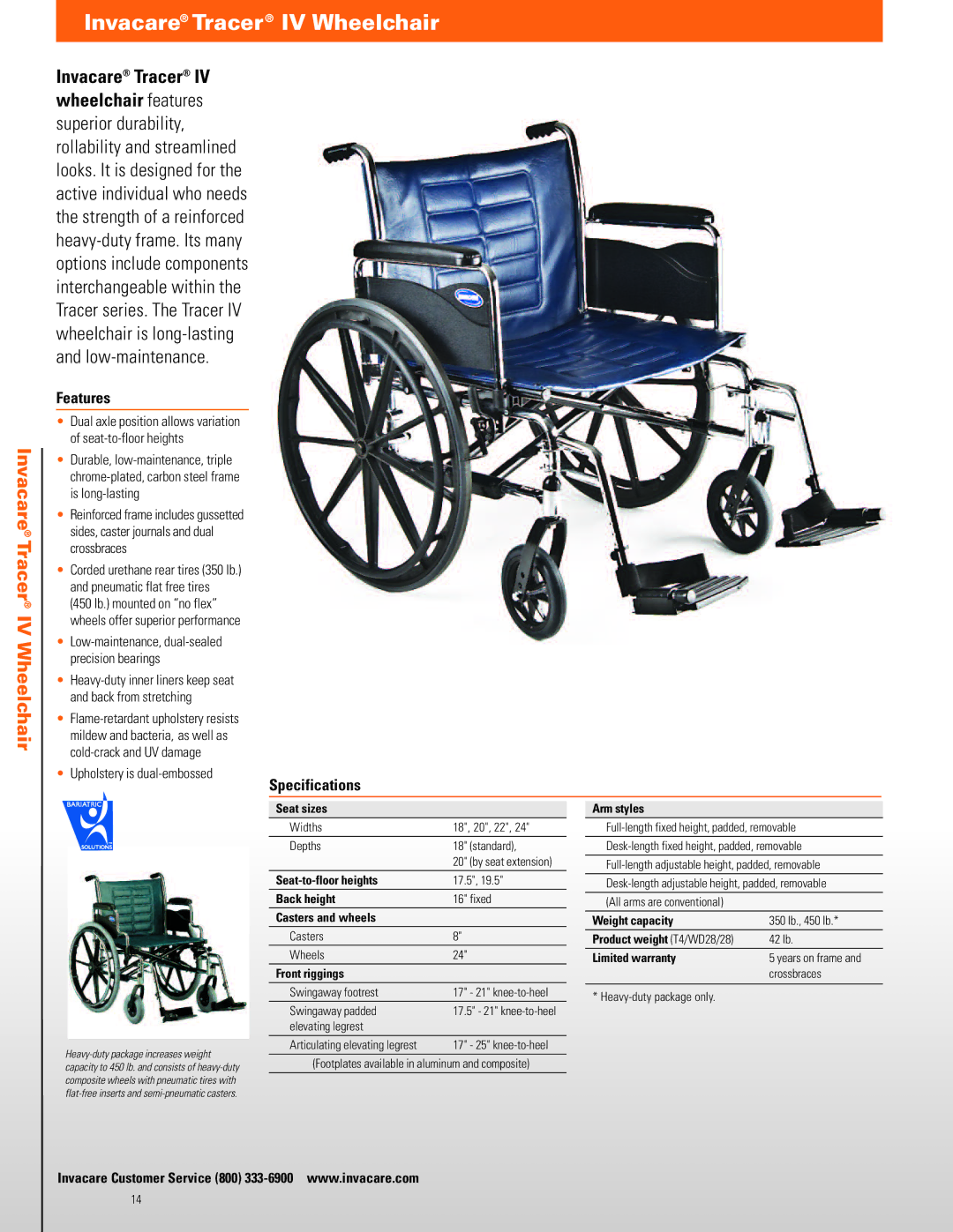 Invacare TRAN17FR, TRAN19FR manual Invacare Tracer IV Wheelchair, Upholstery is dual-embossed 