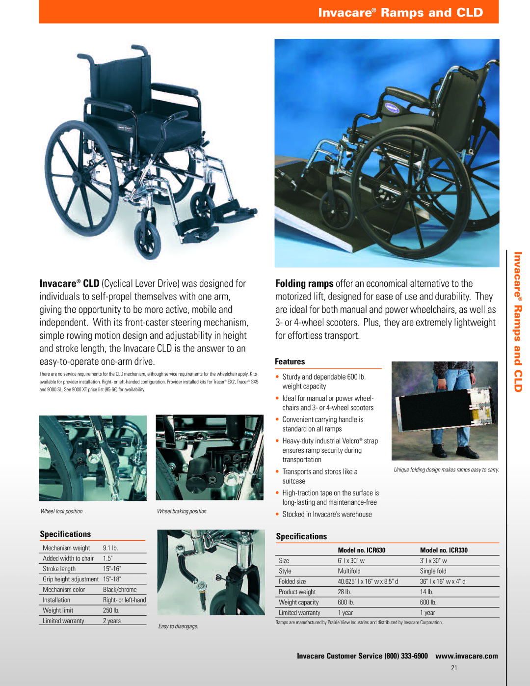 Invacare TRAN19FR, TRAN17FR Invacare Ramps and CLD, Transports and stores like a, Suitcase, Stocked in Invacare’swarehouse 