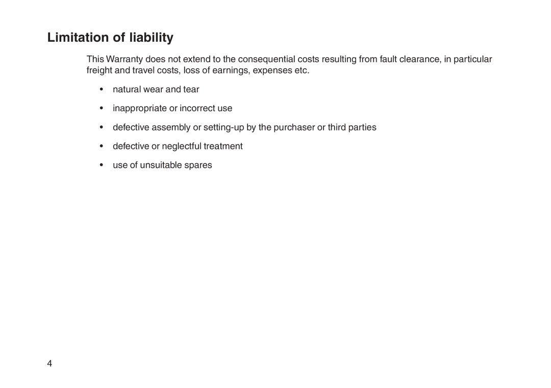 Invacare User guide manual Limitation of liability 