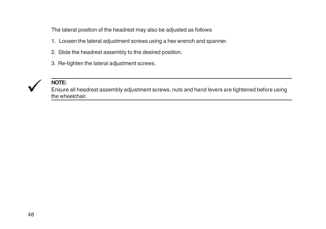 Invacare User guide manual 