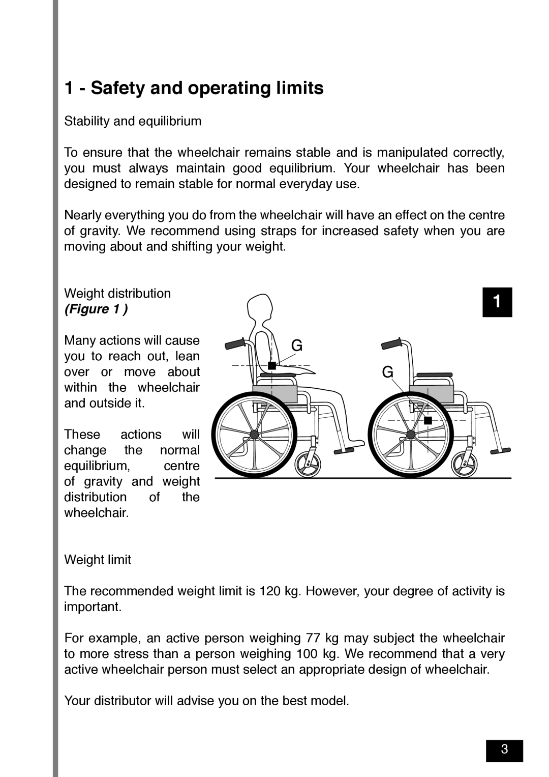 Invacare Variance Plus manual Safety and operating limits 