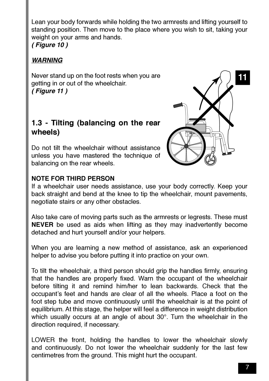 Invacare Variance Plus manual Tilting balancing on the rear wheels 