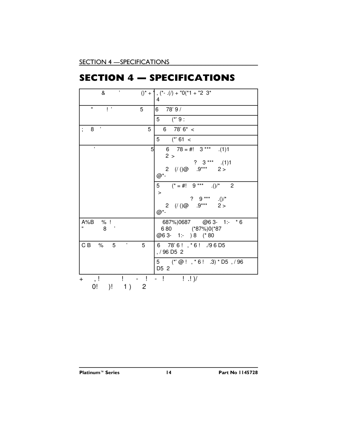 Invacare 10, XL, 5 manual Specifications 