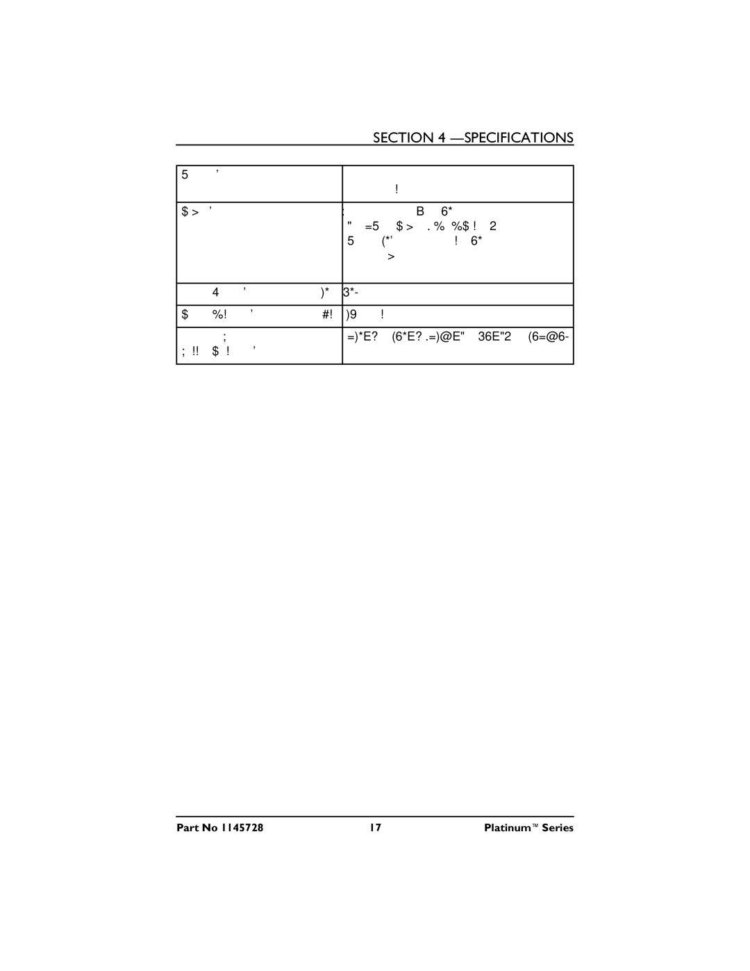 Invacare 10, XL, 5 manual Specifications 