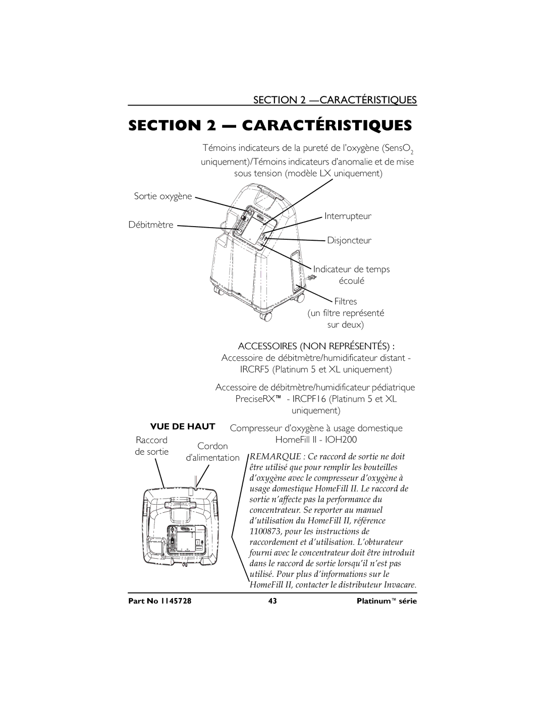 Invacare 5, XL, 10 manual Caractéristiques, Écoulé 