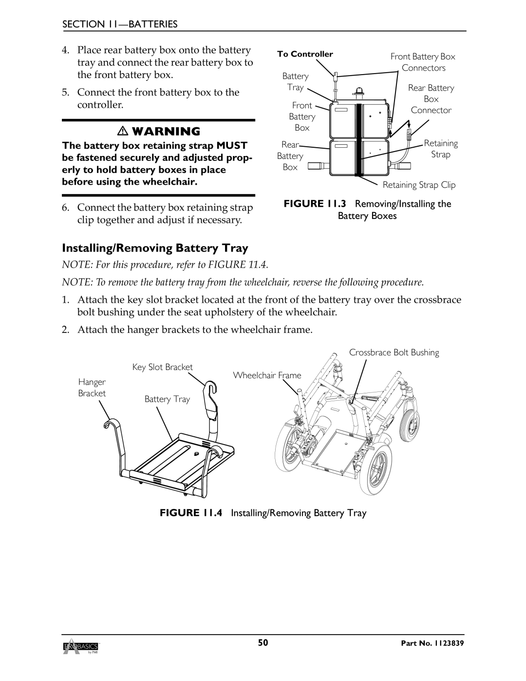 Invacare XP6520, XP6500 manual Installing/Removing Battery Tray, Removing/Installing Battery Boxes 