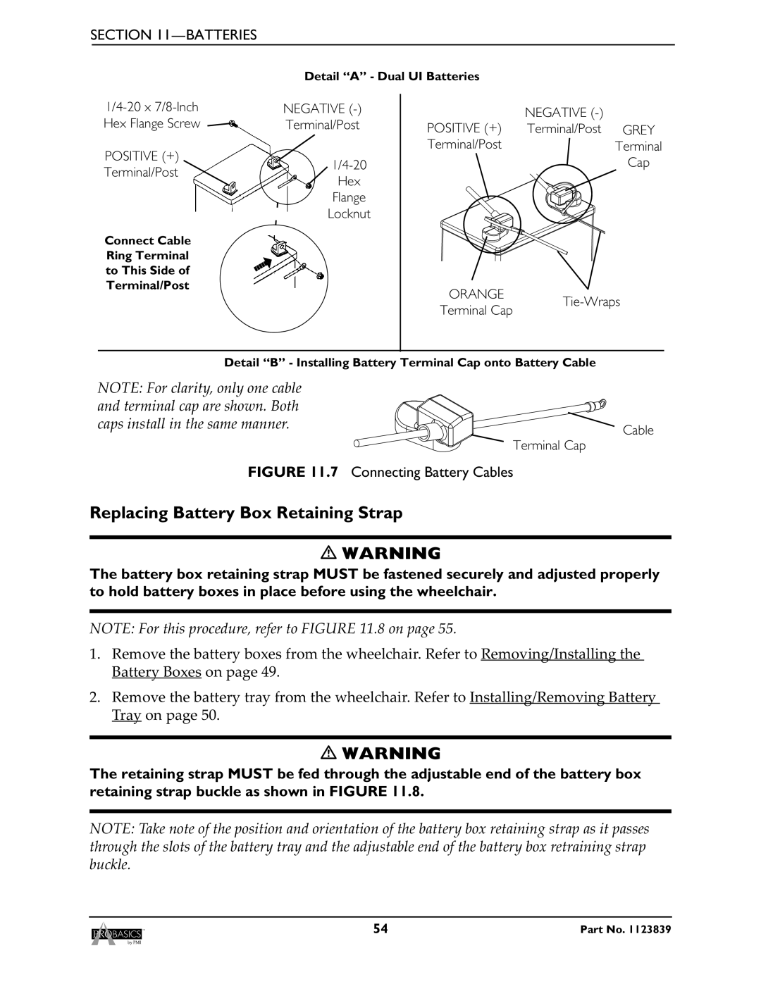 Invacare XP6520, XP6500 manual Replacing Battery Box Retaining Strap 