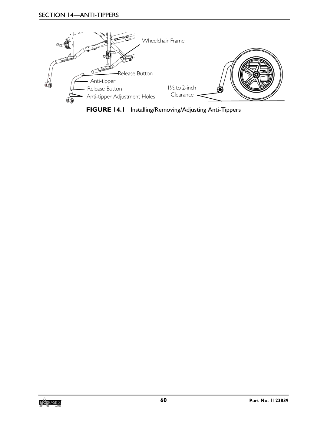 Invacare XP6520, XP6500 manual Installing/Removing/Adjusting Anti-Tippers 