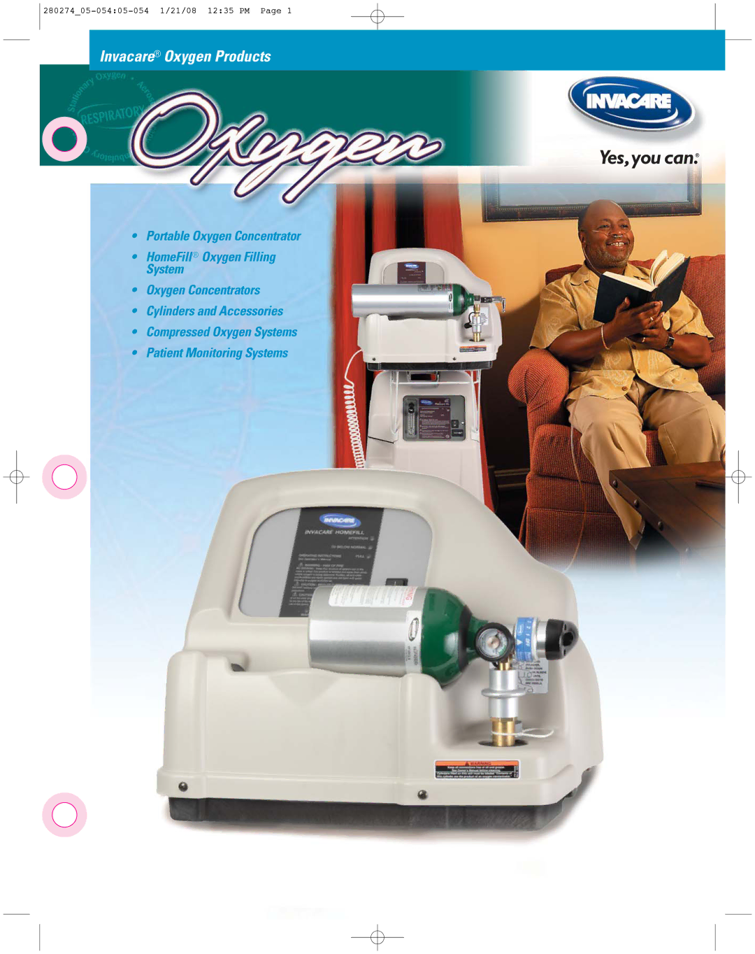 Invacare XPO2 manual Yes,you can, Invacare Oxygen Products 