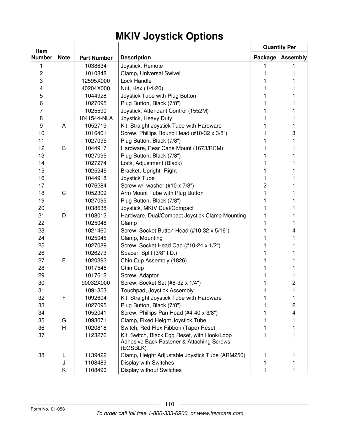 Invacare Xterra GT manual 110 