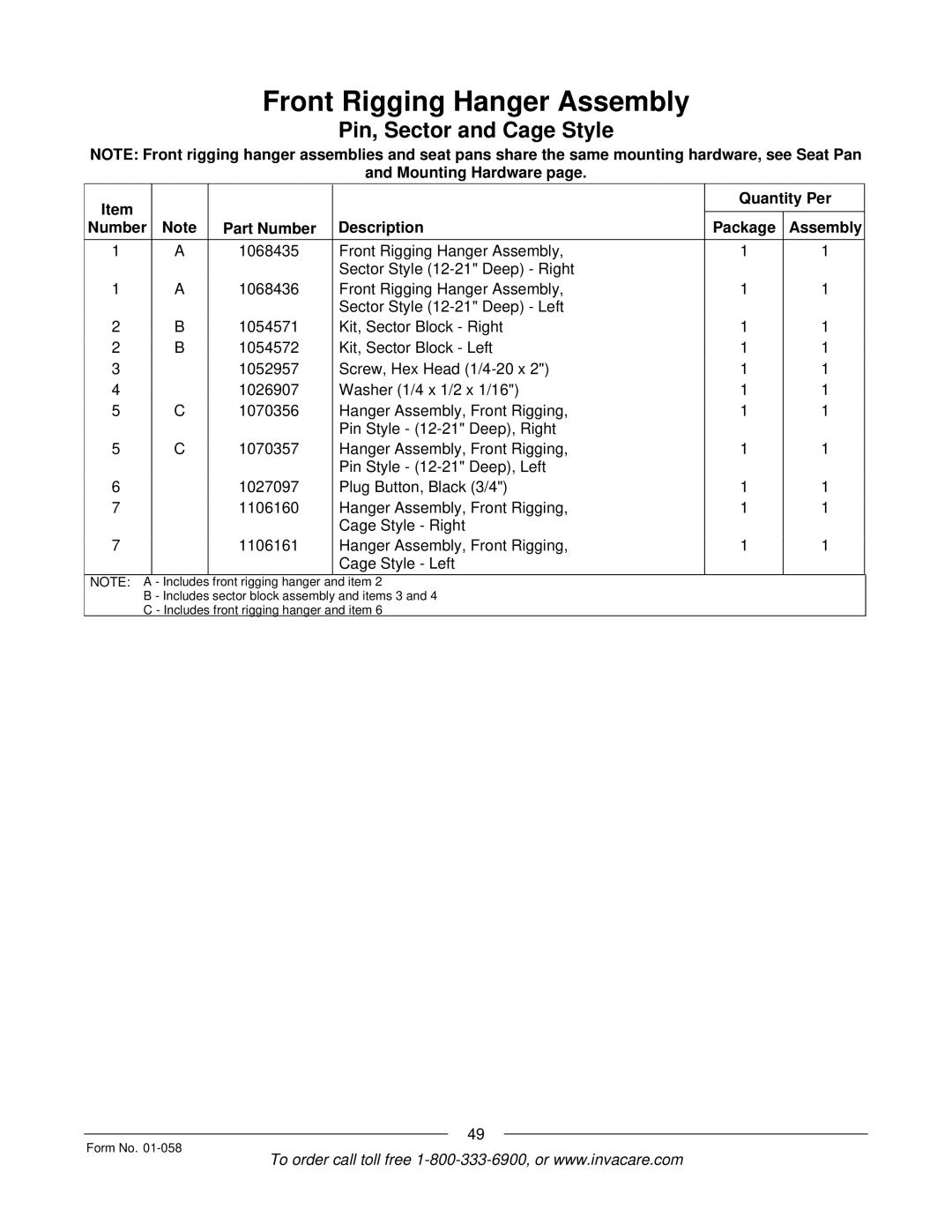 Invacare Xterra GT manual Includes 