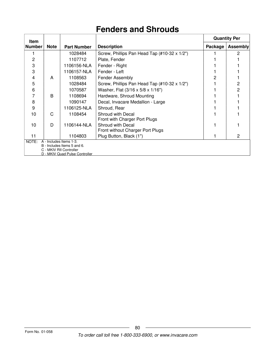 Invacare Xterra GT manual Includes 