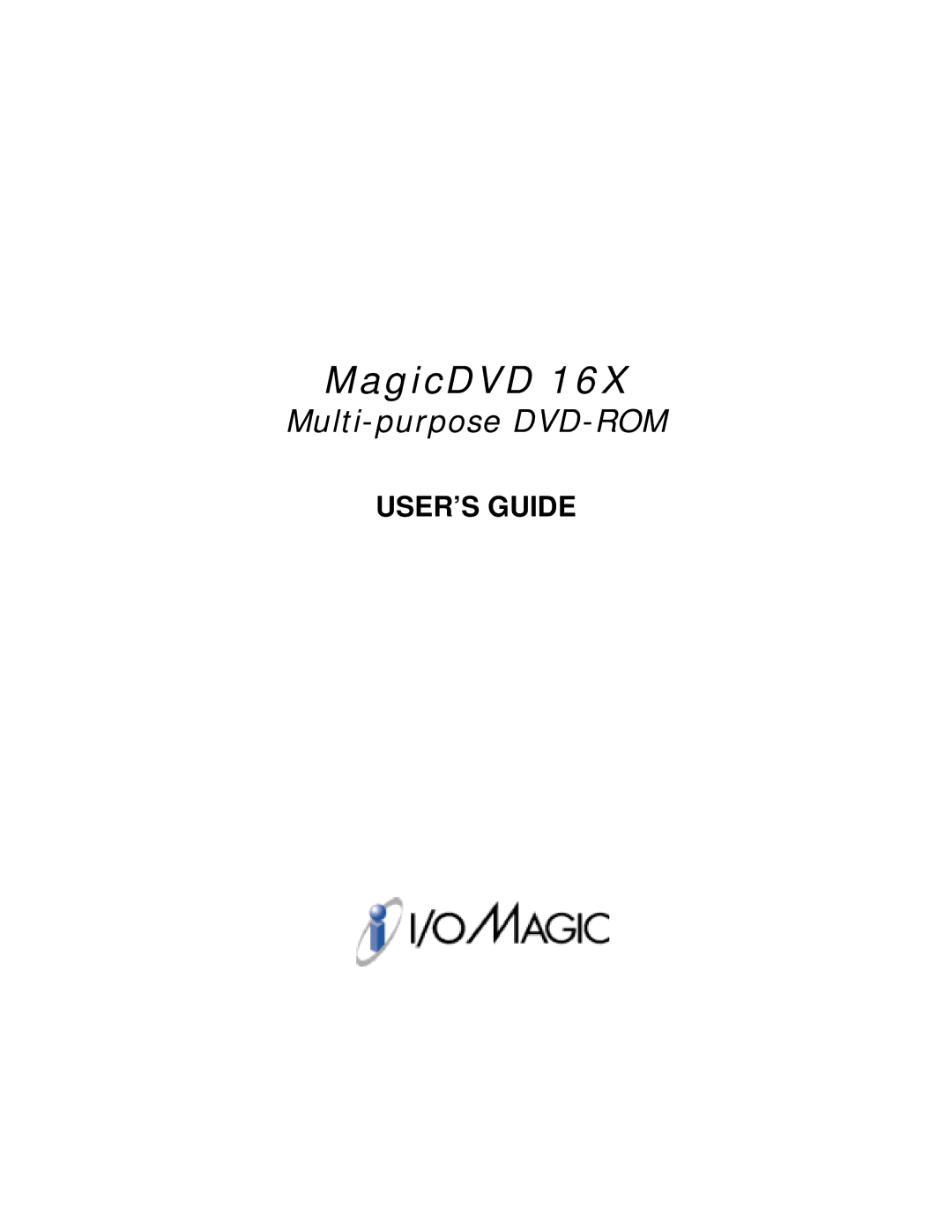 I/O Magic 16X manual MagicDVD 