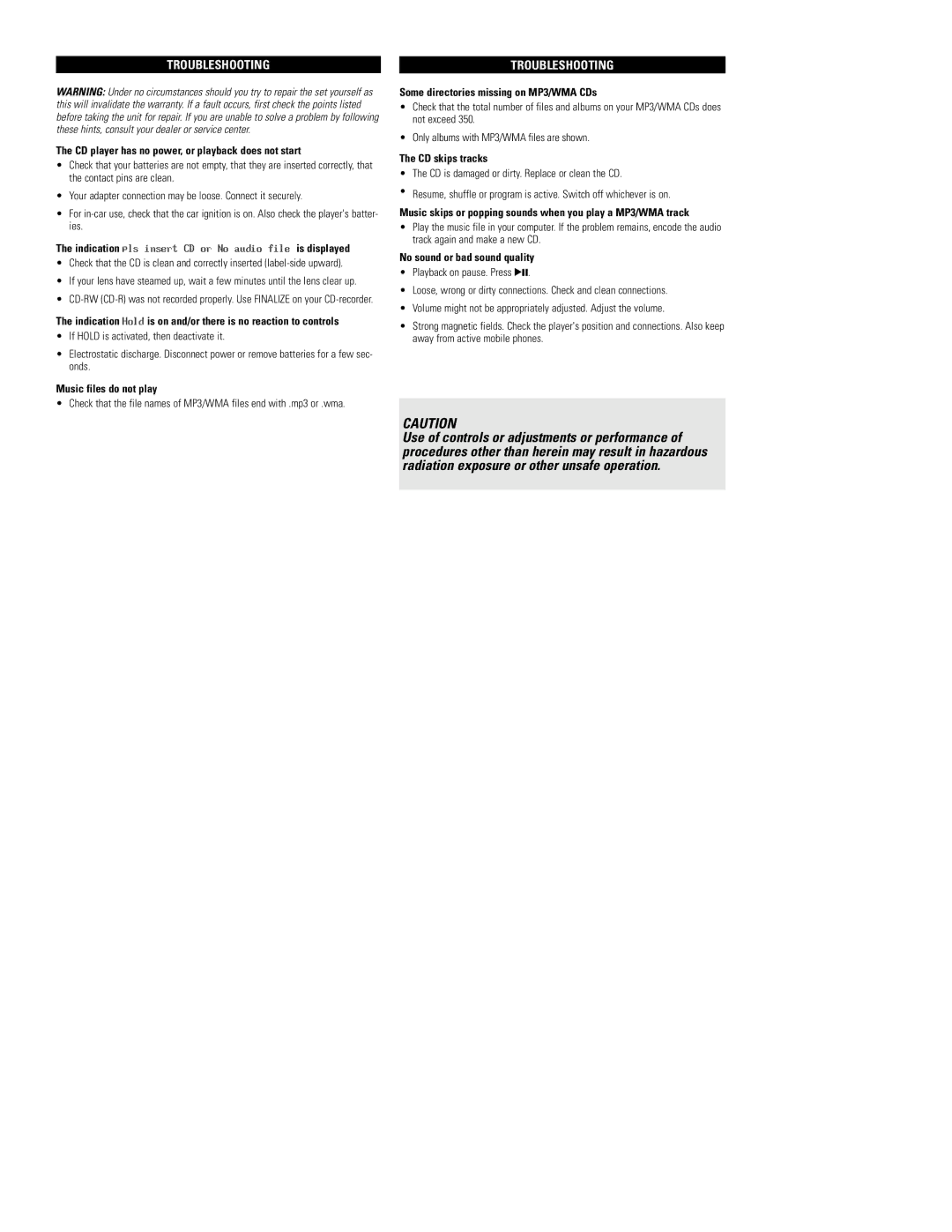 I/O Magic EXP3320, EXP3360, EXP3365, EXP3361, EXP3363, EXP3322, EXP3362, EXP3364, EXP3321 warranty Troubleshooting 