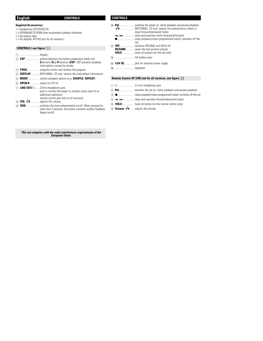 I/O Magic EXP3320, EXP3360, EXP3365, EXP3361, EXP3363, EXP3322, EXP3362, EXP3364, EXP3321 warranty Controls, Dbb 